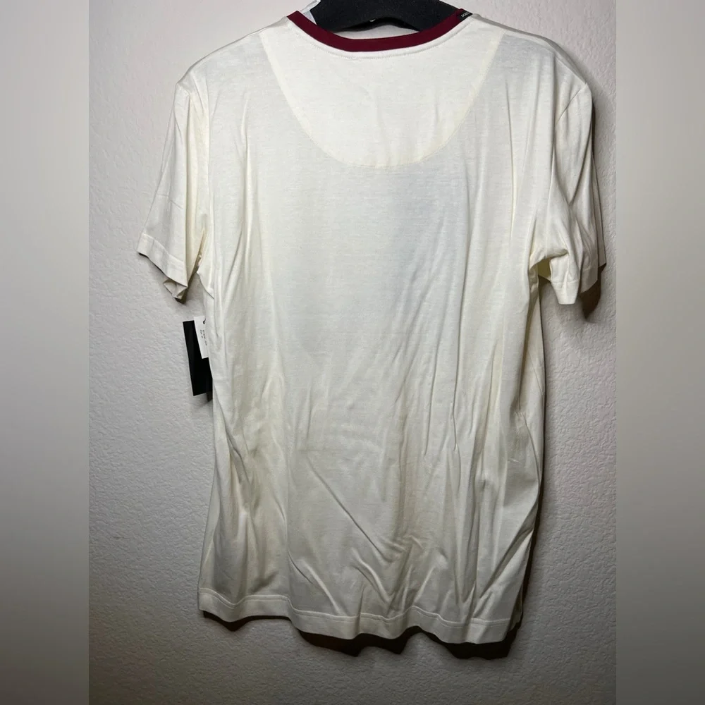 DOLCE & GABBANA "Tropical" Printed Ivory Cotton T-shirt Sz 46 IT/10 US - Picture 7 of 12